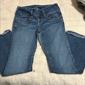 Stylish Blue Straight Leg Women's Jeans